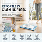 100cm Zero Touch Mini Mop with Hands-Free Cloth Change Set