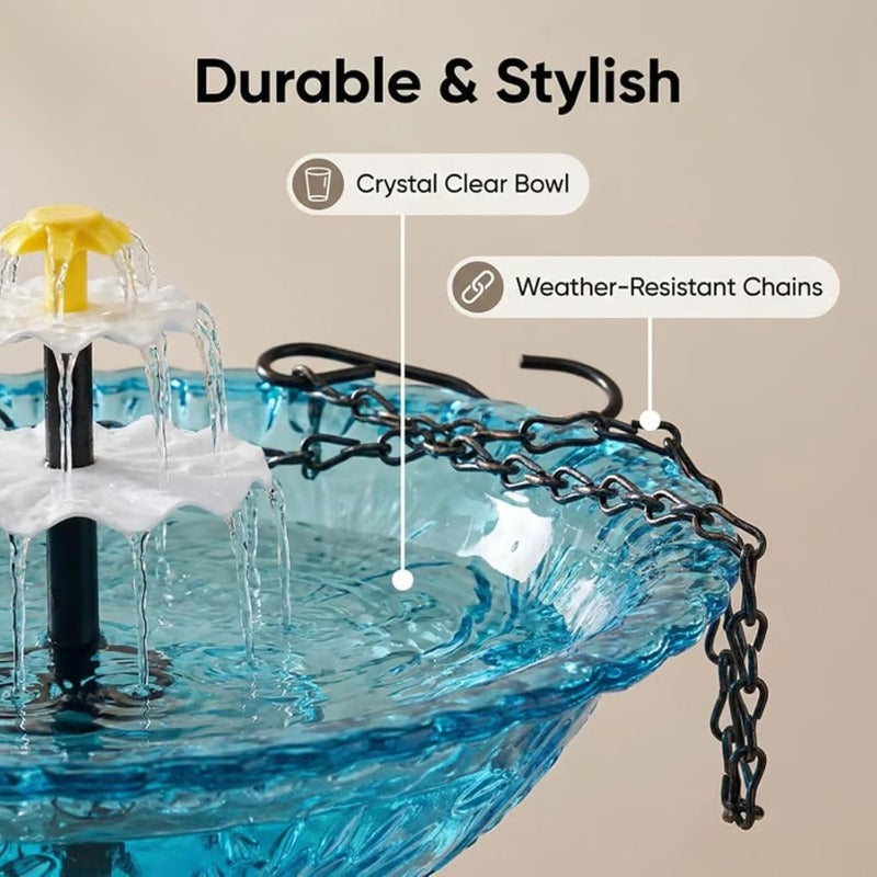 Solar Powered Hanging Bird Bath