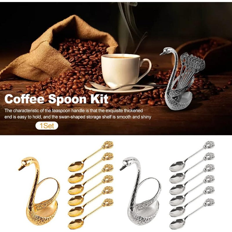 Elegant Swan Spoon Set