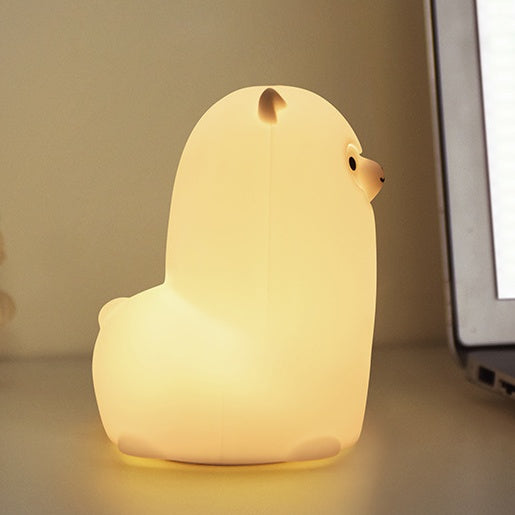 Satsus® Squishy Silicone Alpaca LED Night Light - Perfect Gift for Kids and Girls