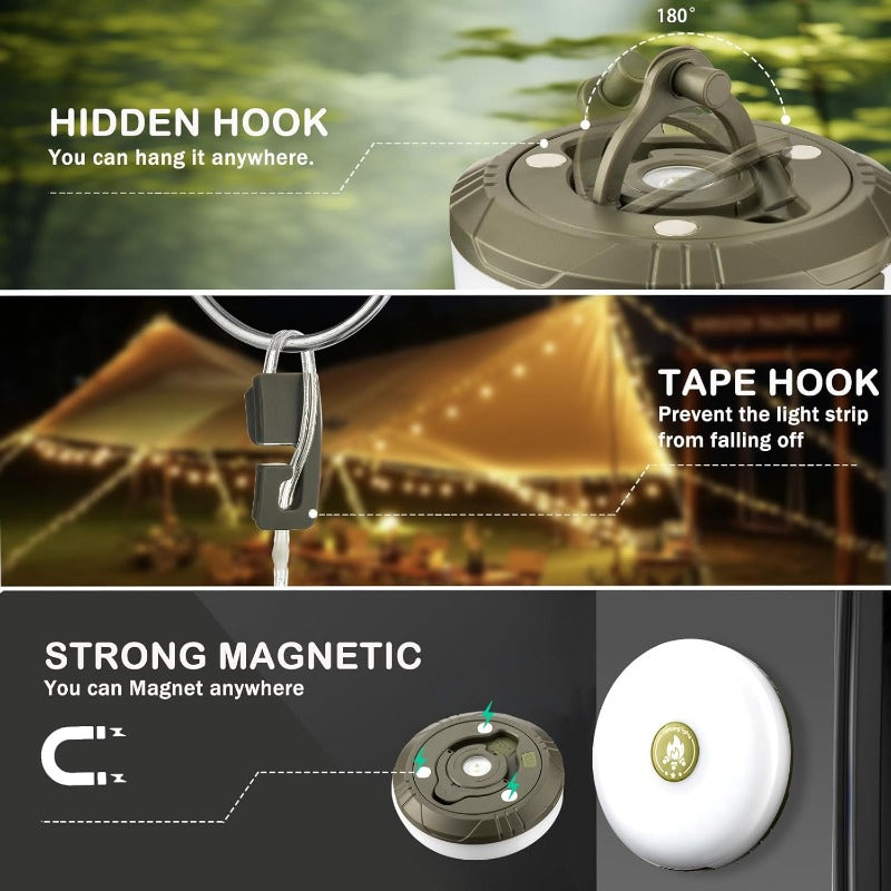 2-in-1 Camping Lantern String Combo