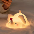 Satsus® Squishy Silicone Love Elephant LED Night Light - Perfect Gift for Kids and Girls
