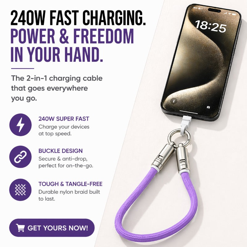 Wearable Charging Wrist Lanyard