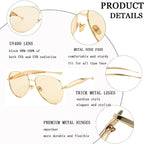 Retro Oversized Gold Aviators