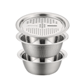 3-in-1 Stainless Prep Bowl Set