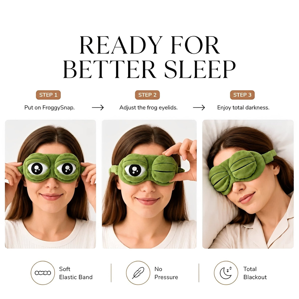 3D FROGGYSNAP - PLUSH SLEEP MASK