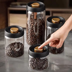Press-Seal Glass Canisters for Food Storage