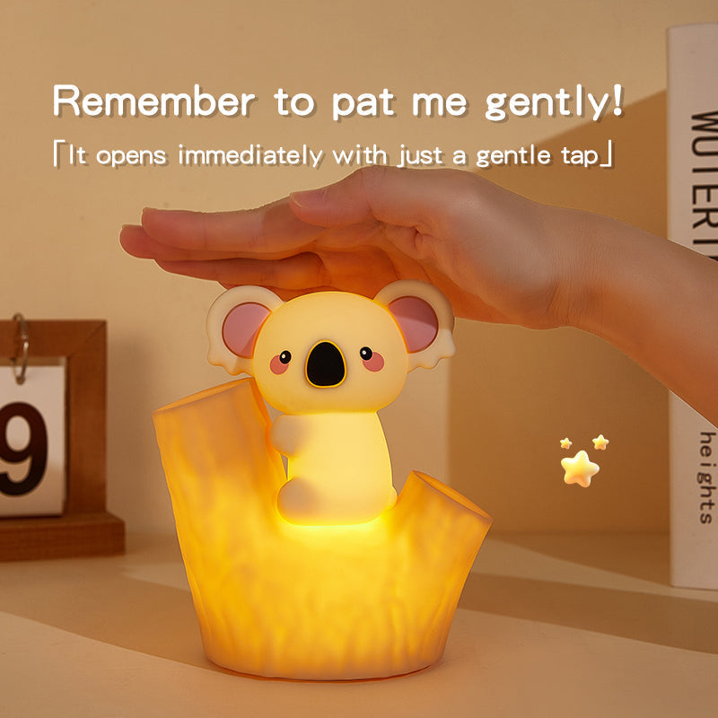 Satsus® Mini Koala on Tree Branch Silicone Squishy Night Light Cute Perfect Gift