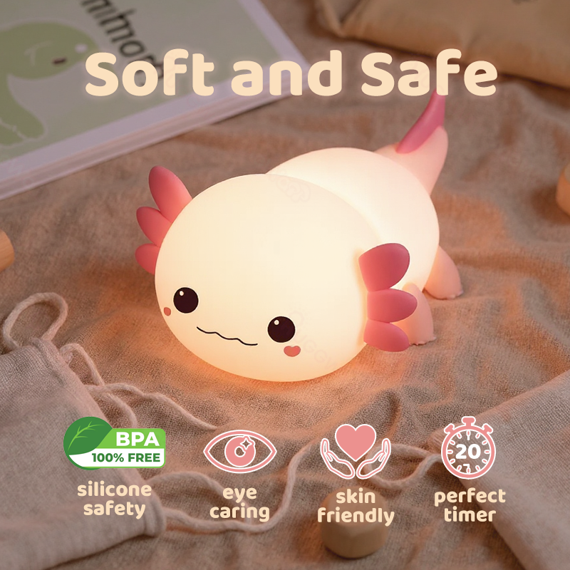 Satsus® Axolotl Cute Squishy Night Light - Perfect Gift