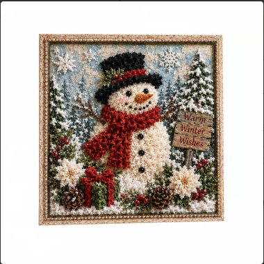 3D Christmas Fabric Poke Art Kit