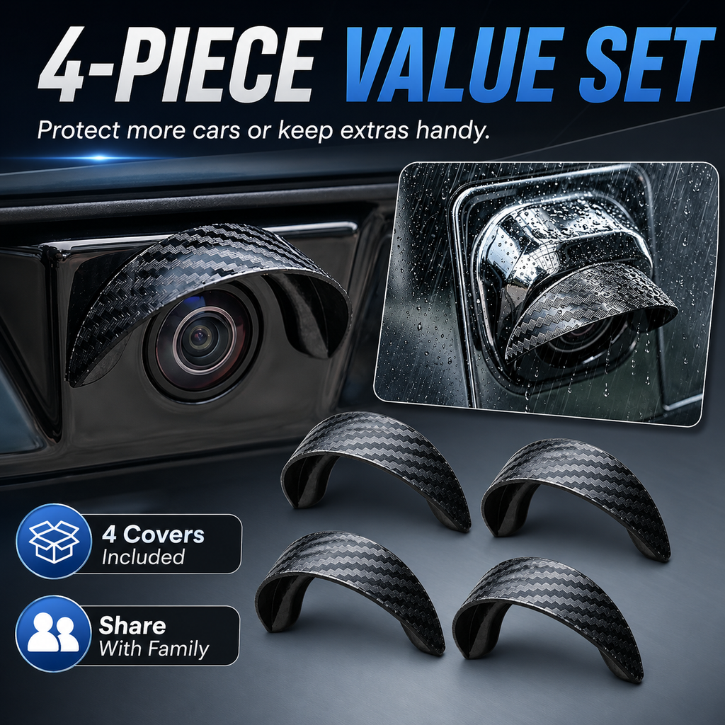 Four-piece car camera rain cover set