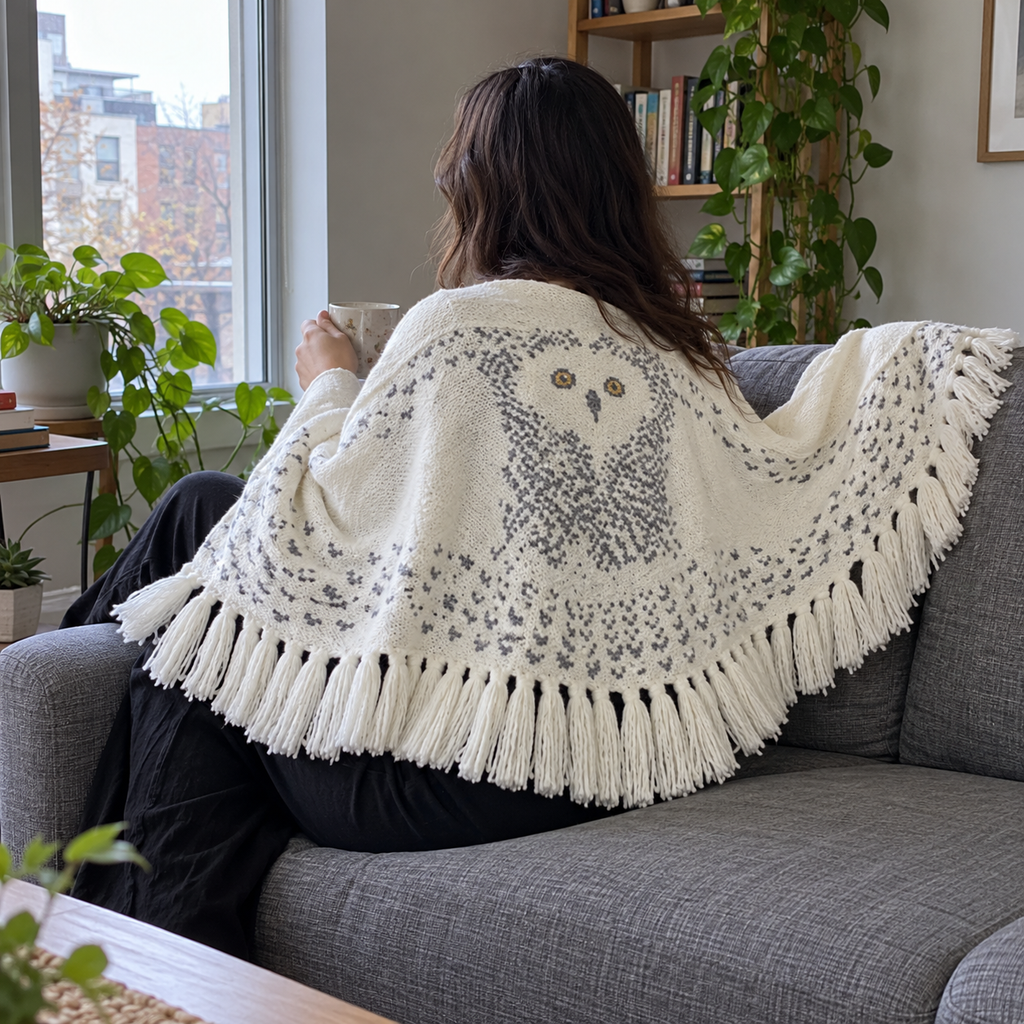 Night Owl Cozy Knitted Shawl