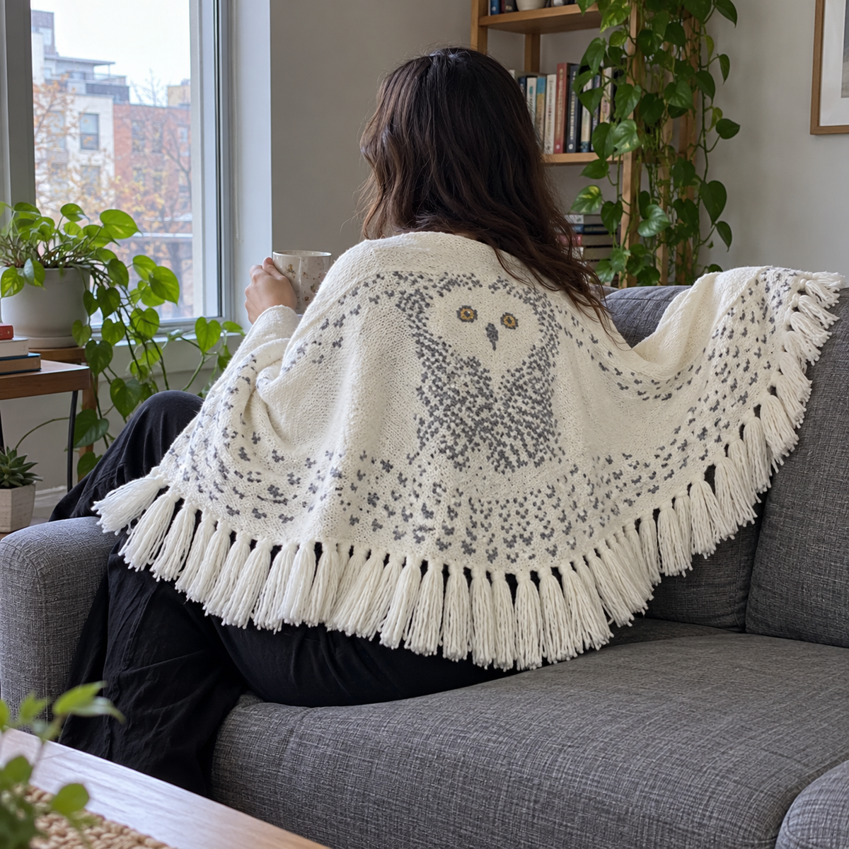 Night Owl Cozy Knitted Shawl