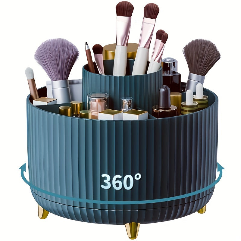 Satsus| GlamSpin – 360° Rotating Makeup & Desk Organiser with 5 Compartments
