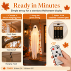 Swinging Ghost – Light-Up Halloween Porch Decor