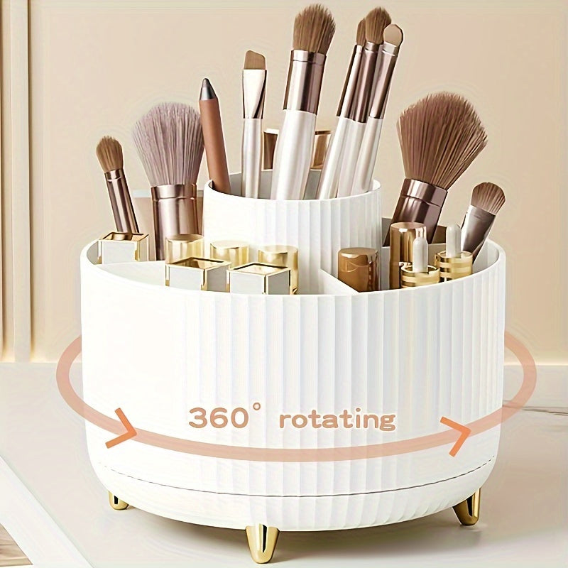 Satsus| GlamSpin – 360° Rotating Makeup & Desk Organiser with 5 Compartments