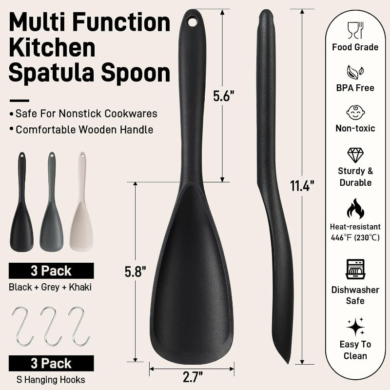 Heat Resistant Silicone Spoonula
