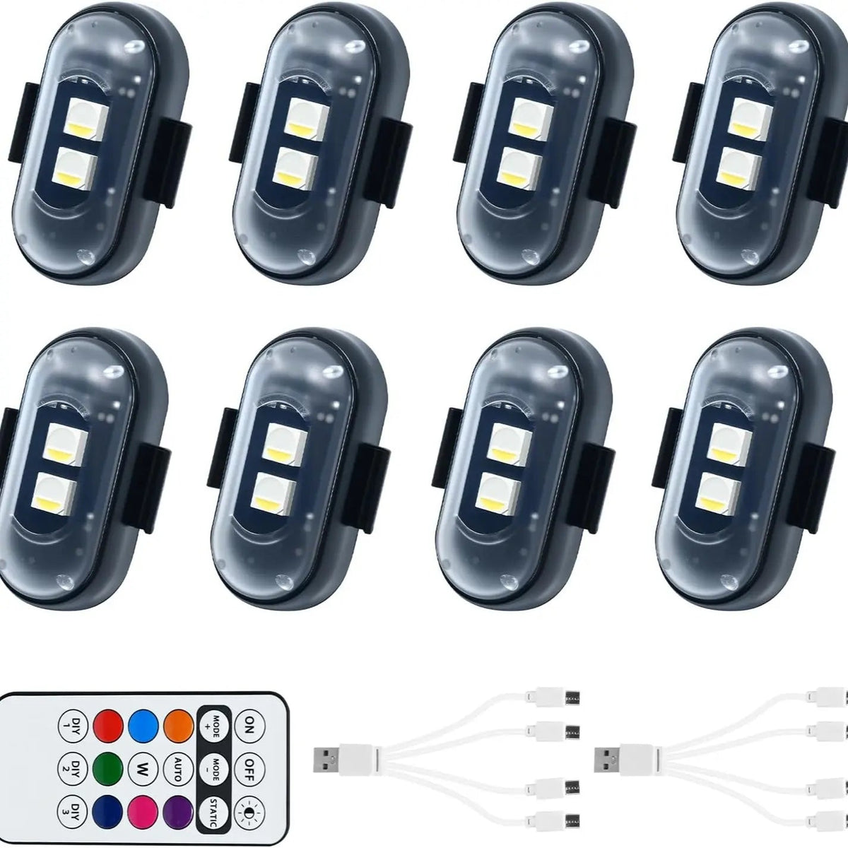 RGB LED Strobe Light — Wireless, Rechargeable, Color-Changing, Portable, DMX-Compatible, Sound-Activated