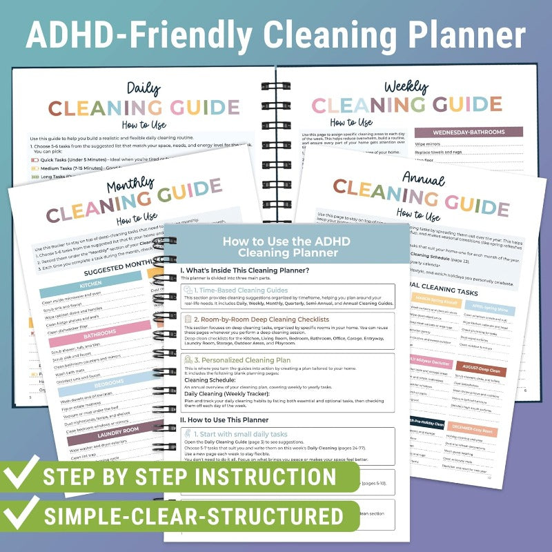 ADHD Friendly Cleaning Planner
