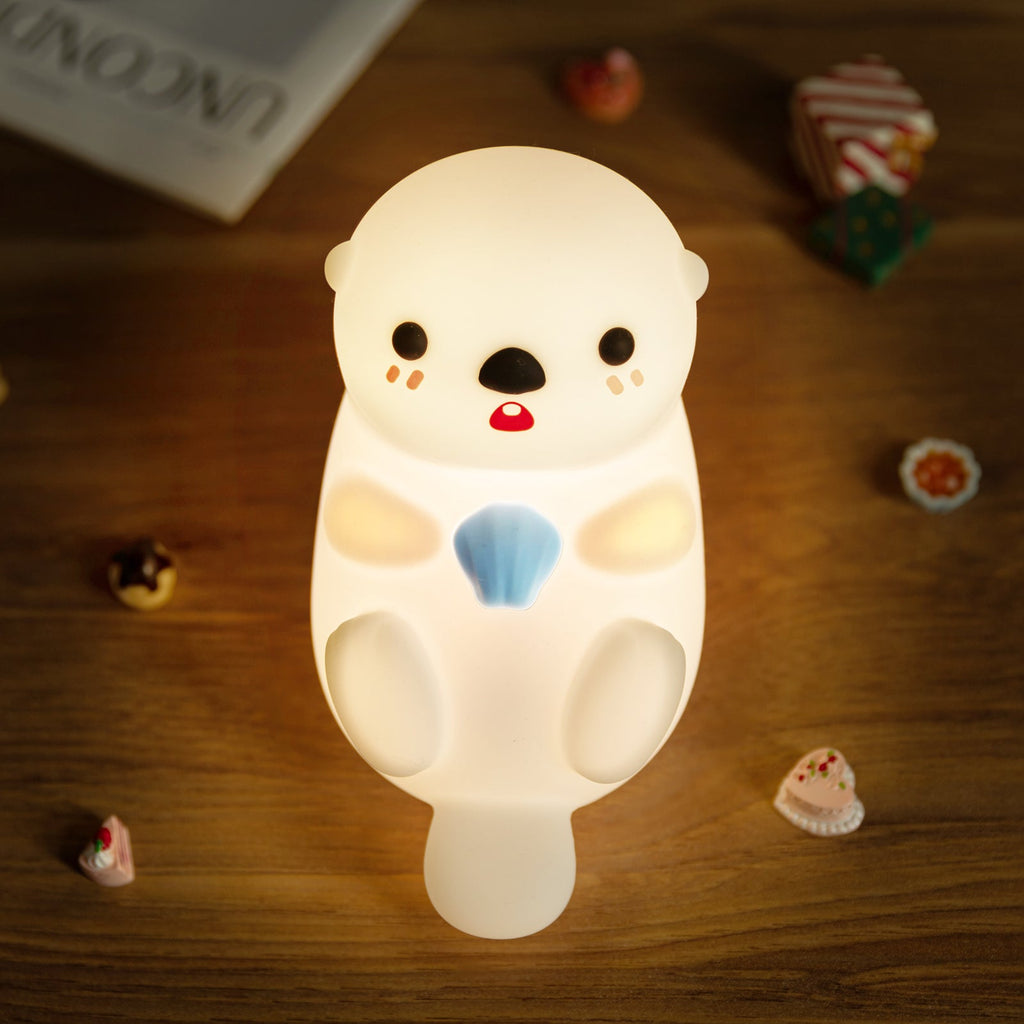 Satsus® Otter Squishy Silicon LED Night Light Limited - Tap Lamp, Best Gift for Kids and Girls