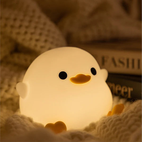 Satsus® Cute Duck LED Squishy Night Light For Gift USB Rechargeable Duck Lamp
