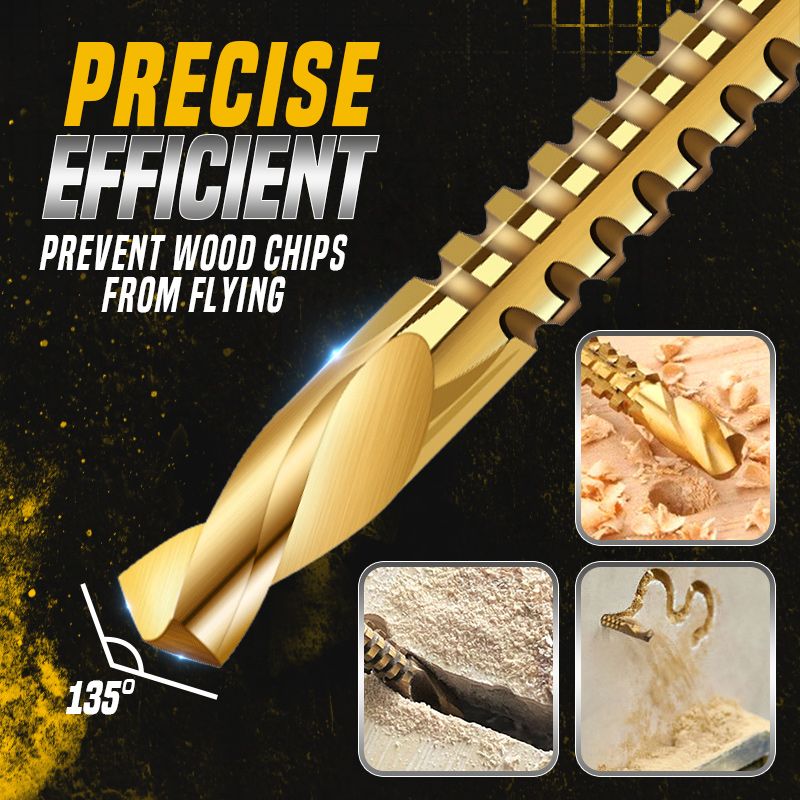 Satsus| Titanium-coated high-speed steel bits with tags (6 pcs.)