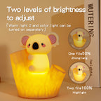 Satsus® Mini Koala on Tree Branch Silicone Squishy Night Light Cute Perfect Gift