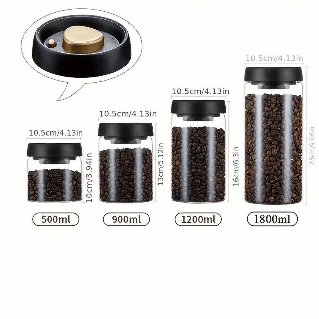Press-Seal Glass Canisters for Food Storage