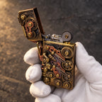 Gears of Time Brass Pocket Lighter