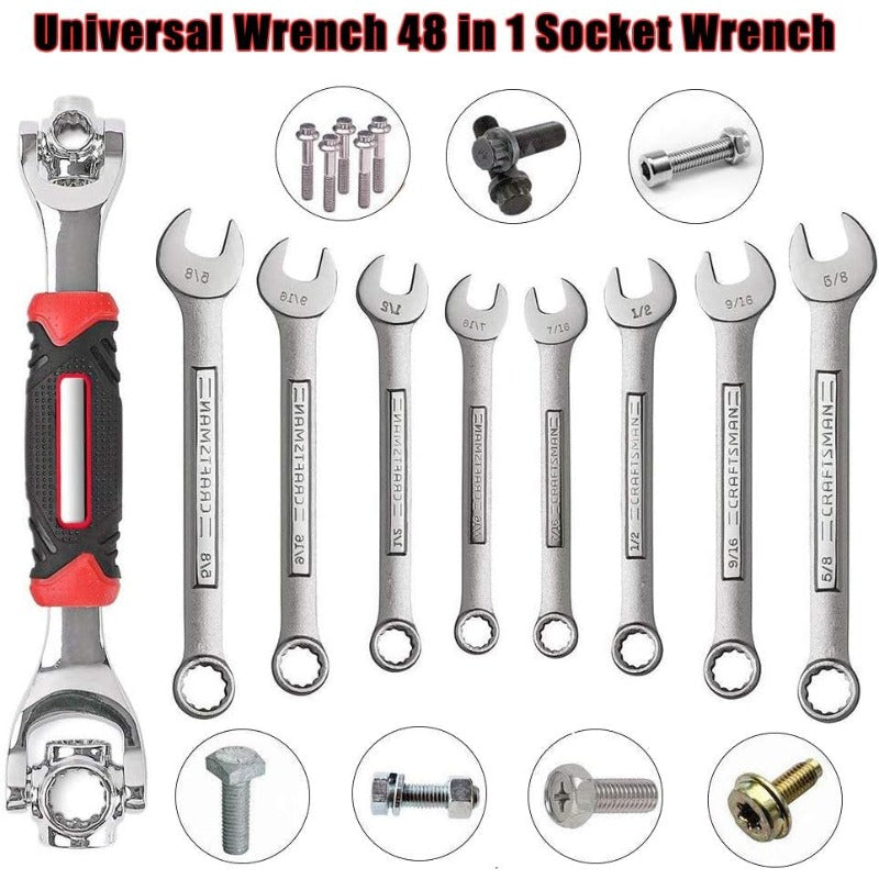 High-Carbon Steel Multi-Wrench