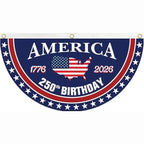 USA 250th Anniversary Flag Half Round Banner