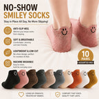 Non-Slip Smiley Tab Socks