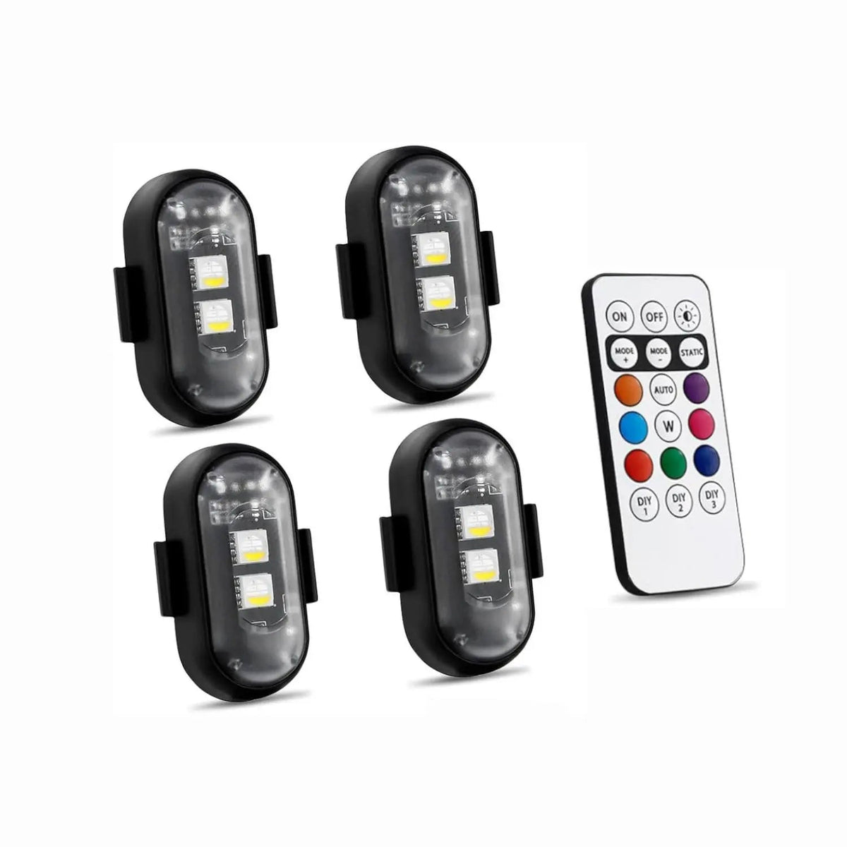 RGB LED Strobe Light — Wireless, Rechargeable, Color-Changing, Portable, DMX-Compatible, Sound-Activated