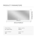 LED Car Sun Visor Mirror Light — Dimmable, Rechargeable, Touch Control, Portable, Universal Fit, USB Powered