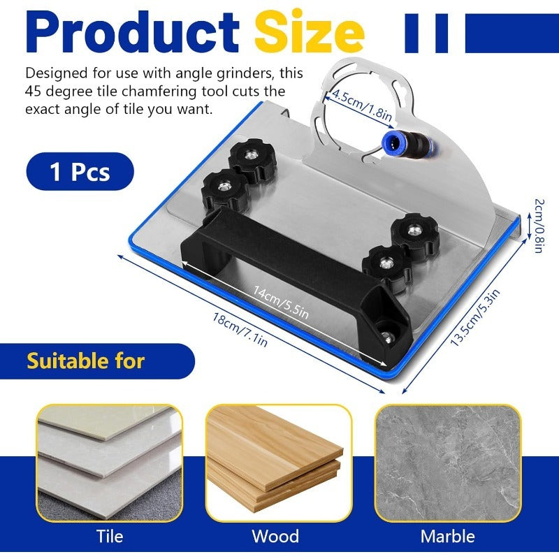 Precise 45° Tile Chamfer Tool