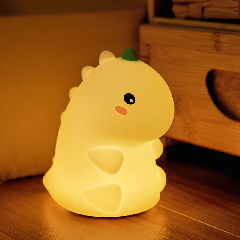 Satsus® Squishy Cute Silicone Dinosaur LED Night Light - Perfect Gift for Kids and Girls