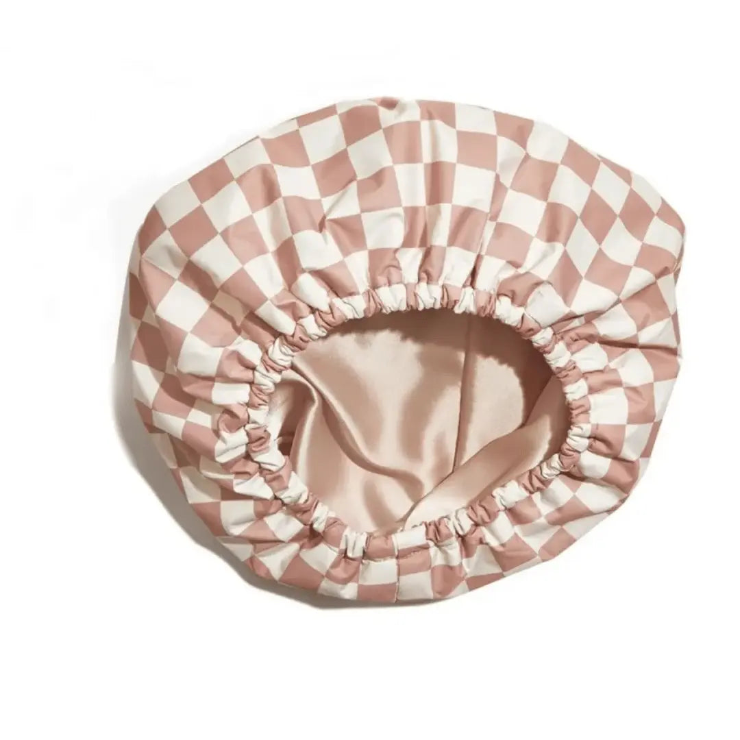 SilkStyle Shower Cap | Waterproof Satin-Lined Cap