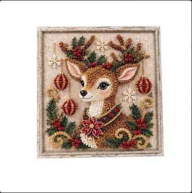 3D Christmas Fabric Poke Art Kit