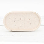 Oyster Shell Jesmonite Oval Tray