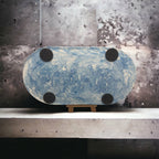 Blue Marble Oval Jesmonite Tray