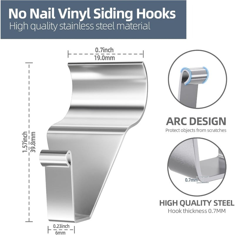 No-Drill Vinyl Siding Hooks