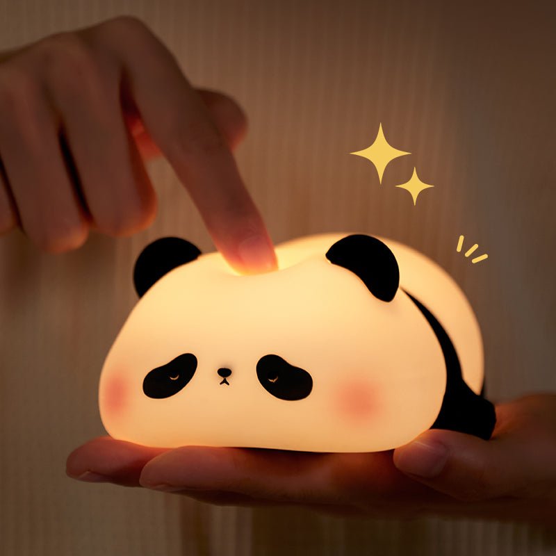 Satsus® Cute Panda Night Light LED Squishy Tap Lamp Best Gift for Baby and Girl