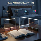 LED Book Reading Light — Portable, Rechargeable, Adjustable Brightness, Clip-On, Eye-Caring, Flexible Neck