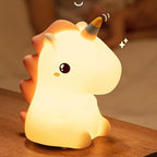 Satsus® Squishy Silicone Unicorn LED Night Light - Perfect Gift for Kids and Girls