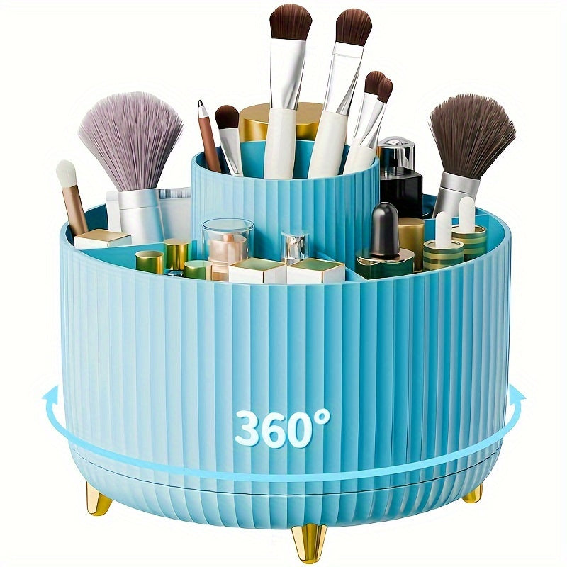 Satsus| GlamSpin – 360° Rotating Makeup & Desk Organiser with 5 Compartments