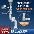 Universal Odor-Blocking Drain