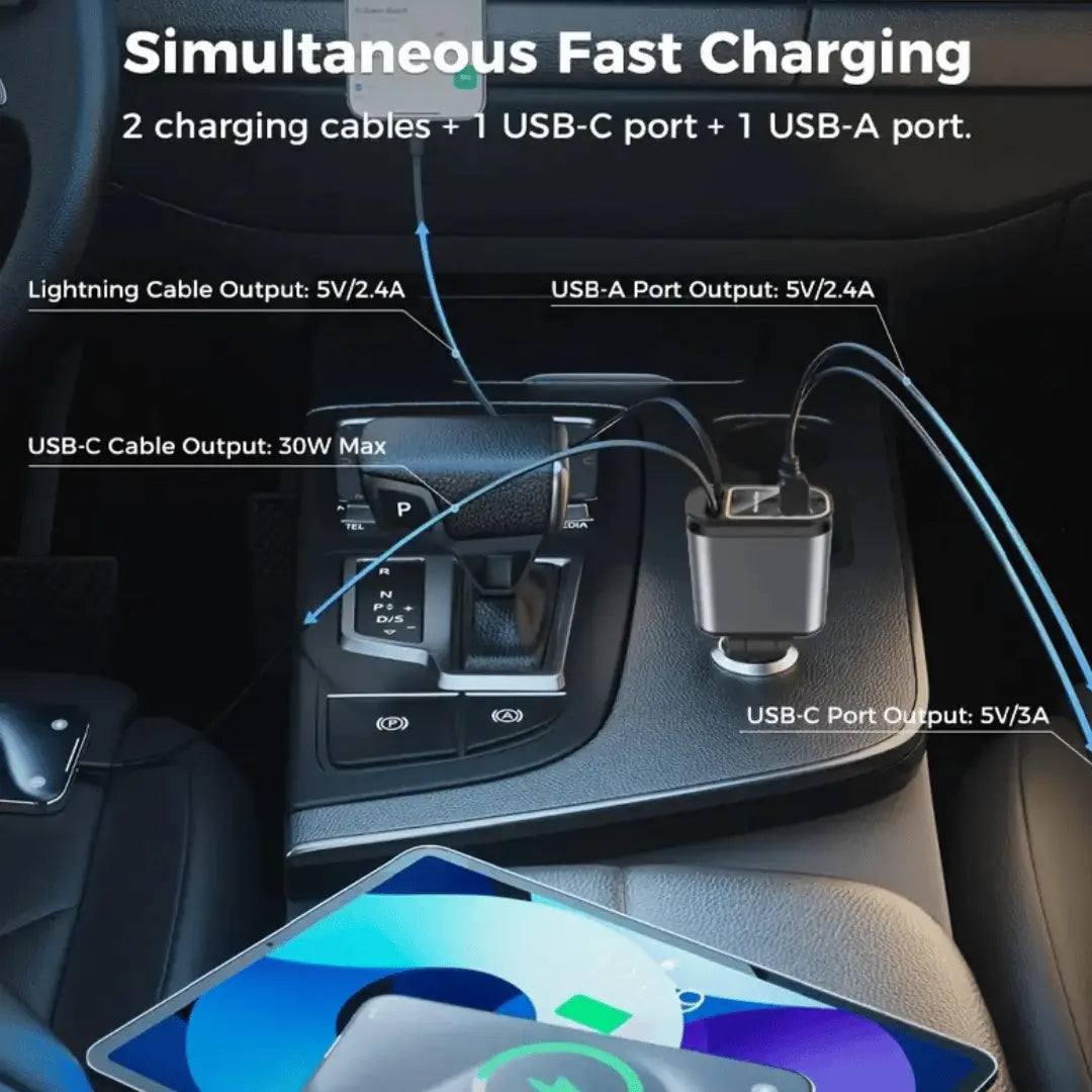 SkyFuse - 4-in-1 Car Charger