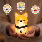Satsus® Corgi Puppy Adorable Squishy Silicone  LED Night Light - Perfect Gift for Kids and Girls