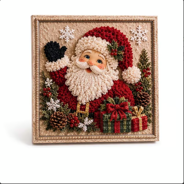 3D Christmas Fabric Poke Art Kit