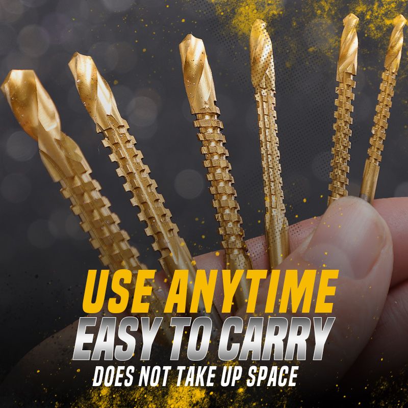 Satsus| Titanium-coated high-speed steel bits with tags (6 pcs.)